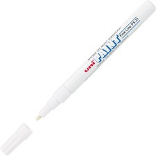 uni-ball Uni-Paint PX-21 Oil-Based Fine Point Marker - Fine Marker Point - White Oil Based Ink - 1 Dozen