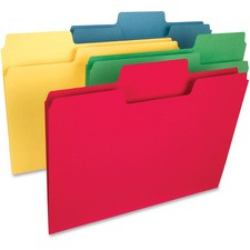Smead SuperTab 1/3 Tab Cut Legal Recycled Top Tab File Folder - 8 1/2" x 14" - 3/4" Expansion - Top Tab Location - Assorted Position Tab Position - Blue, Red, Green, Yellow - 10% Recycled - 50 / Box