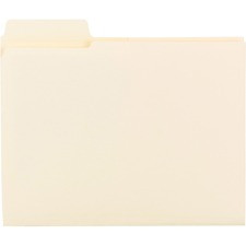 Smead SuperTab 1/3 Tab Cut Letter Recycled Top Tab File Folder - 8 1/2" x 11" - 3 Internal Pocket(s) - Manila - Manila - 10% Recycled - 12 / Pack