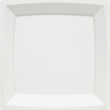 Milan WNA Comet Square Dinner Plate - Disposable - White - Polystyrene, Plastic Body - 12 / Pack