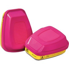 Tekk Protection Multipurpose Respirator Replacement Cartridges - Liquid, Gases, Vapor Protection - Pink - 2 / Pack
