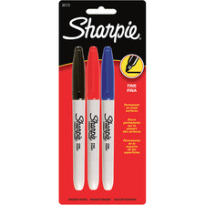 Sharpie Fine Point Permanent Marker - Fine Marker Point - Assorted Alcohol Based Ink - 3 / Pack