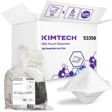 Kimberly-Clark N95 Pouch Respirator - Breathable, Comfortable - Universal Size - Airborne Particle, Airborne Contaminant Protection - White - 6 / Carton - TAA Compliant