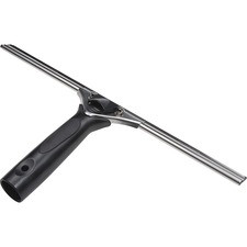 Ettore Pro Squeegee - Rubber Blade - Ergonomic Handle, Changeable Blade, Non-slip Grip, Streak-free - Black, Silver
