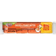 Keebler&reg Cheese Crackers with Peanut Butter - Peanut Butter, Cheese - 12 / Box