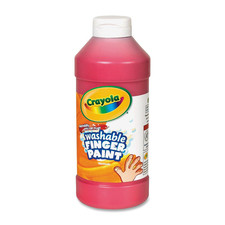 Crayola Washable Finger Paint - 16 fl oz - 1 Each - Red