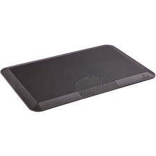 Safco Anti-fatigue Mat - Floor, Carpet - 30" Length x 20" Width x 1" Thickness - Rectangle - Polyurethane - Black