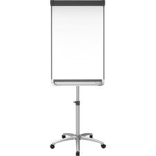 Quartet Prestige 2 Mobile Presentation Easel - 24" (2 ft) Width x 36" (3 ft) Height - White Painted Steel Surface - Graphite Aluminum Frame - Vertical - 1 Each