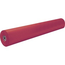 Rainbow Colored Kraft Duo-Finish Kraft Paper - ClassRoom Project - 36"Width x 1000 ftLength - 1 / Roll - Flame Red - Kraft