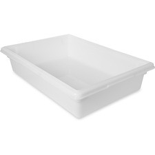 Rubbermaid Commercial 8-1/2 Gallon White Food Tote Box - Dishwasher Safe - White - Poly Body - 6 / Carton