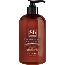 Soapbox Sea Minerals & Blue Iris Liquid Hand Soap - Fresh Floral Scent - 12 fl oz (354.9 mL) - Hand - White - Cruelty-free, Gluten-free, Chemical-free, Paraben-free - 12 / Carton