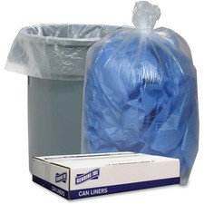 Genuine Joe Low Density Can Liners - 33 gal - 33" Width x 39" Length x 1.40 mil (36 Micron) Thickness - Low Density - Clear - 100/Carton