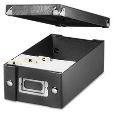 Find It Durable Collapsible Index Card File - External Dimensions: 5.1" Width x 8.8" Depth x 3" Height - 1100 x Index Card (3" x 5") - Fiberboard - Black - For Index Card, Photo, Receipt - Recycled - 1 Each