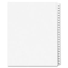 Avery Standard Collated Legal Exhibit Divider Sets - Avery Style - 25 x Divider(s) - Printed Tab(s) - Digit - 101-125 - 25 Tab(s)/Set - 8.5" Divider Width x 11" Divider Length - Letter - White Paper Divider - Clear Paper Tab(s) - 25 / Set