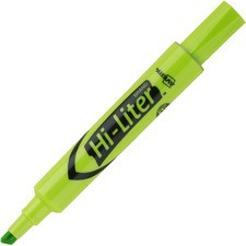 Avery Desk-Style, Fluorescent Green, 1 Count (24020) - Chisel Marker Point Style - Refillable - Fluorescent Green Water Based Ink - Green Barrel - 1 Dozen