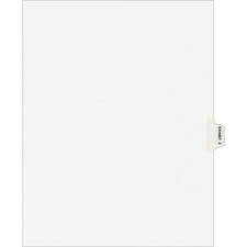 Avery Individual Legal Exhibit Dividers - Avery Style - 10 x Divider(s) - Printed Tab(s) - Character - Z - 10 Tab(s)/Set - 8.5" Divider Width x 11" Divider Length - Letter - White Paper Divider - White Tab(s) - 25 / Pack