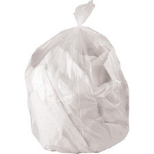 Genuine Joe Strong Economical Trash Bags - 45 gal - 40" Width x 48" Length x 0.51 mil (13 Micron) Thickness - Clear - Resin - 250/Carton - Waste Disposal