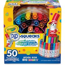 Crayola Pip-Squeaks Telescoping Marker Tower Washable Markers - Short, washable Pip-Squeaks markers come in a handy 3-tiered desktop display.