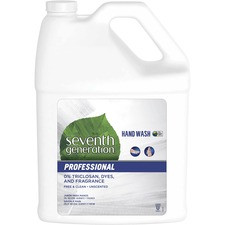 Seventh Generation Professional Hand Wash Refill - Free & Clear - 1 gal (3.8 L) - Bottle Dispenser - Clear - Carry Handle, Dye-free, Triclosan-free, Fragrance-free - 1 Each