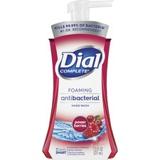 Dial Complete Foaming Antibacterial Hand Wash - 7.50 oz - Pump Bottle Dispenser - Kill Germs - Hand, Skin - Red - 1 Each