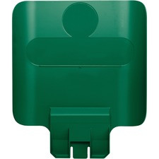 Rubbermaid Commercial Slim Jim Green Recycle Billboard - Green - Plastic - 1 Each