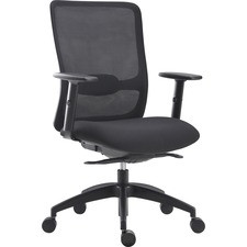 Lorell SOHO Collection High-back Chair - 26.4" x 24.4" x 42.1" - Finish: Black, Gray