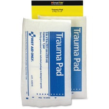 First Aid Only SmartCompliance Refill Trauma Pads - 5" x 9" - 2/Pack - White, Blue