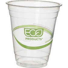 Eco-Products GreenStripe Cold Cups - 12 fl oz - 50 / Pack - Clear - Polylactic Acid (PLA) - Cold Drink