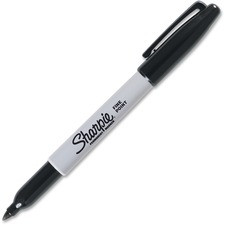 Sharpie Fine Point Permanent Marker - Fine, Bold Marker Point - 1 mm Marker Point Size - Black - Black Barrel - 36 / Pack