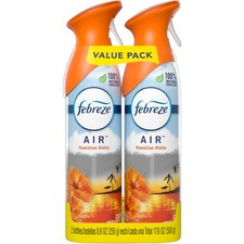 Febreze Hawaiian Air Spray Pack - Liquid - 8.8 fl oz (0.3 quart) - Hawaiian Aloha - 2 / Pack - Odor Neutralizer, VOC-free