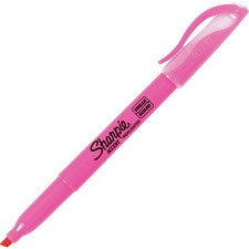 Sharpie Highlighter - Pocket - Chisel Marker Point Style - Fluorescent Pink - 1 Dozen