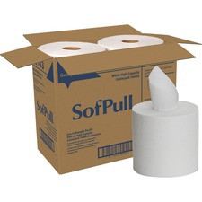 Sofpull Centerpull High-Capacity Paper Towels - 15" x 7.80" - 560 Sheets/Roll - White - Paper - Absorbent, Soft - For Healthcare, Food Service, Public Facilities, Kitchen, Washroom - 4 / Carton
