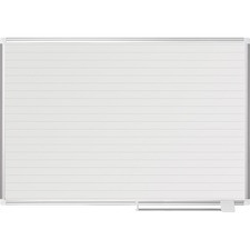 MasterVision Magnetic Gold Ultra Dry Erase Board - White, Gold - Aluminum, Steel - 36" Height x 48" Width - Magnetic, Dry Erase Surface, Marker Tray - 1 Each