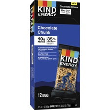KIND Energy Bars - Gluten-free, Individually Wrapped - Chocolate Chunk - 12 / Box
