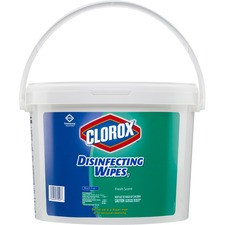 CloroxPro Disinfecting Wipes - Ready-To-Use Wipe - Fresh Scent - 700 / Bucket - 24 / Bundle - White