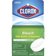 Clorox Ultra Clean Toilet Tablets Bleach - Tablet - 3.50 oz (0.22 lb) - 6 / Carton - White