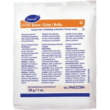 Diversey Suma Shine Portion Pak - Powder - 0.99 oz (0.06 lb) - 100 / Carton - White
