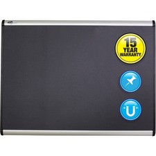 Quartet Prestige Plus Magnetic Bulletin Board - 24" Height x 36" Width - Gray Fabric Surface - Magnetic, Self-healing, Durable - Silver Aluminum Frame - 1 / Each