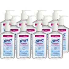 PURELL Sanitizing Gel - 12 fl oz (354.9 mL) - Pump Bottle Dispenser - Hand - Clear - 12 / Carton