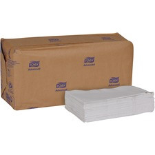 Tork Advanced Soft Minifold Dispenser Napkin - 1 Ply - 13" x 12" - White - Absorbent, Soft - 12 / Carton