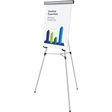 MasterVision 3-leg Display Easel - 45 lb Load Capacity - 63" Height x 28.5" Width x 32" Depth - Tabletop, Floor - Metal, Aluminum, Plastic - Silver