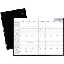 At-A-Glance DayMinder Monthly Planner - Julian Dates - Monthly - 14 Month - December 2022 till January 2024 - 1 Month Double Page Layout - 7 7/8" x 11 7/8" Sheet Size - Wire Bound - Black - Simulated Leather - Non-refillable - 1 Each