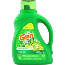 Gain Detergent With Aroma Boost - Liquid - 92 fl oz (2.9 quart) - Original Scent - 1 Bottle - Green