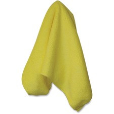 Genuine Joe General-purpose Microfiber Cloth - Cloth - 16" Width x 16" Length - 12 / Bag - Yellow