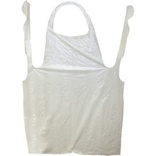 ProGuard 50" Disposable Poly Apron - Polyethylene - For Manufacturing, Food Service, Food Handling - White - 1000 / Carton