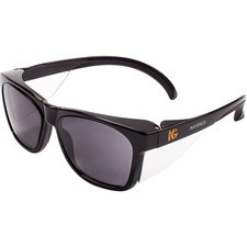 KleenGuard Maverick Safety Eyewear - Recommended for: Outdoor - Anti-scratch, Comfortable, Lightweight, Browguard, Durable - Universal Size - Fog, Flying Particle, UVA, UVB, UVC, Impact Protection - Smoke Gray - 1 / Each