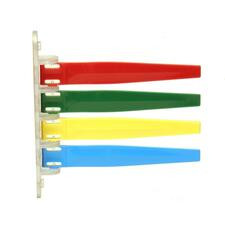 IMC-DIP Exam Room Status Signal Flags - 7.8" x 7.3" - Scratch-resistant - Plastic - Red, Green, Yellow, Blue
