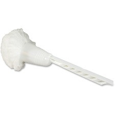 Genuine Joe Value Plus Cone Bowl Mop - 4.50" Head - 12" Polypropylene Handle - Scratch Resistant - 1 Each - White