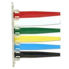 IMC-DIP Exam Room Status Signal Flags - 10.1" x 7.3" - Scratch-resistant - Plastic - Red, White, Green, Yellow, Blue, Black