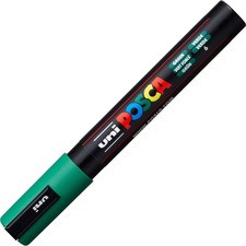 uni-ball Posca Paint Marker - Medium Marker Point - Green Water Based, Pigment-based Ink - 6 / Pack